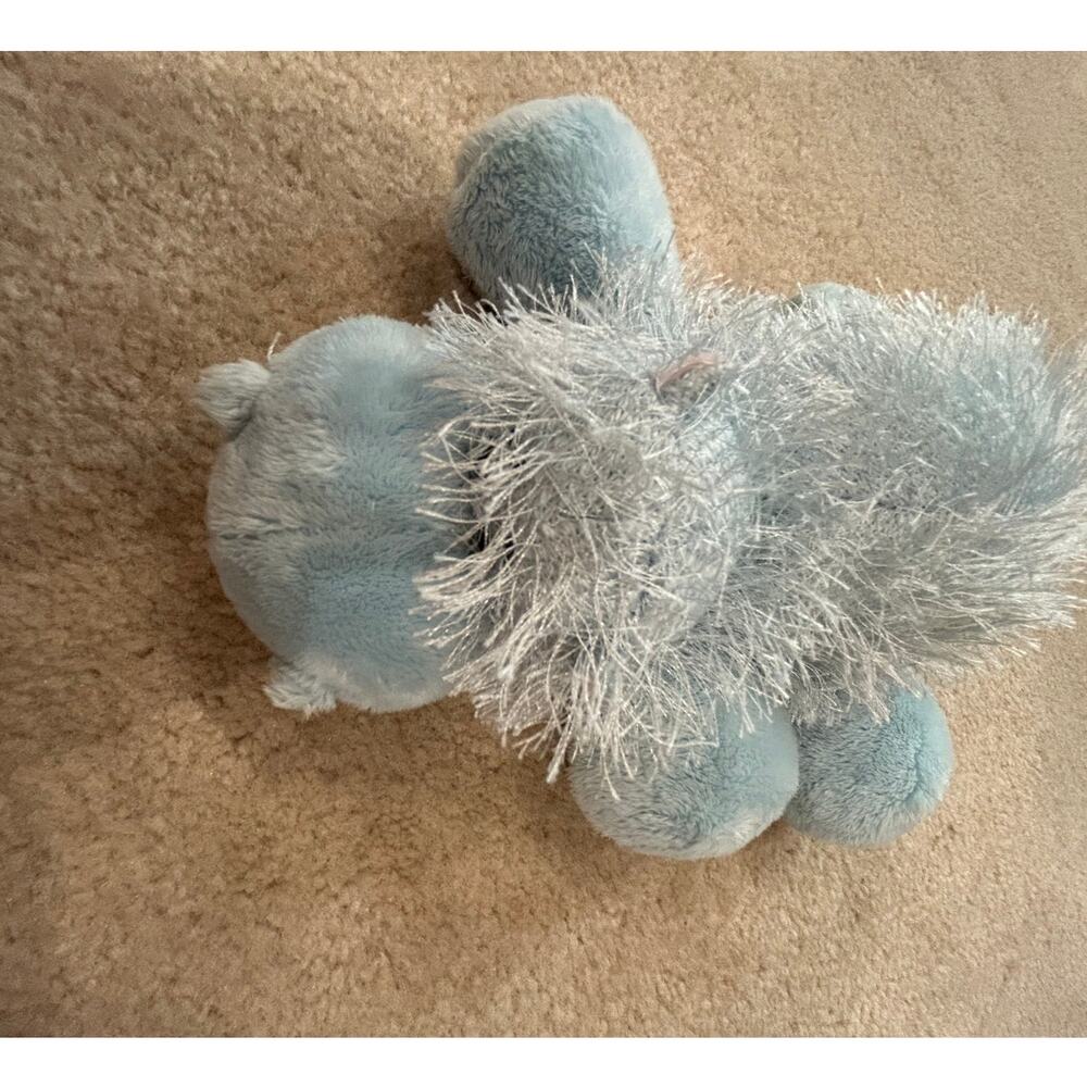 Ganz Webkinz blue hippo plush vintage retired tinsel mane
